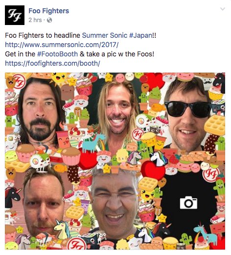 Sonymusicvzla's tweet photo. 📸Que esperas para ir al #FootoBooth y tomarte una foto con #foofighters 👉https://t.co/UssZDXy5P5 https://t.co/SZOYpBzNRg