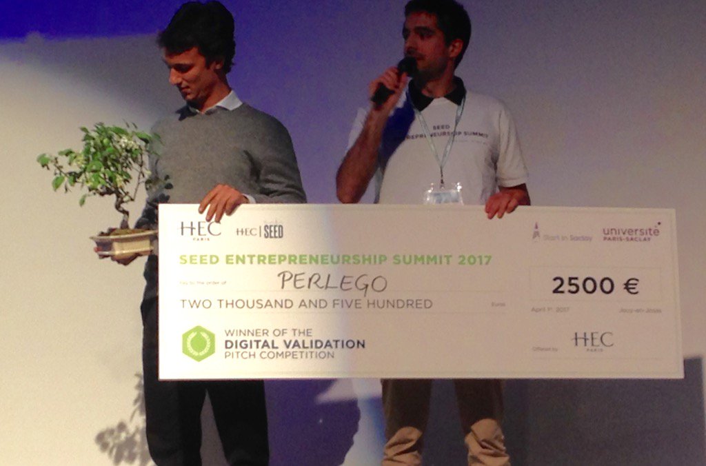 HECParisEnt's tweet photo. Congratulations @perlegobooks winner #digital #validate #seedsummit2017 https://t.co/L499TcKvgT