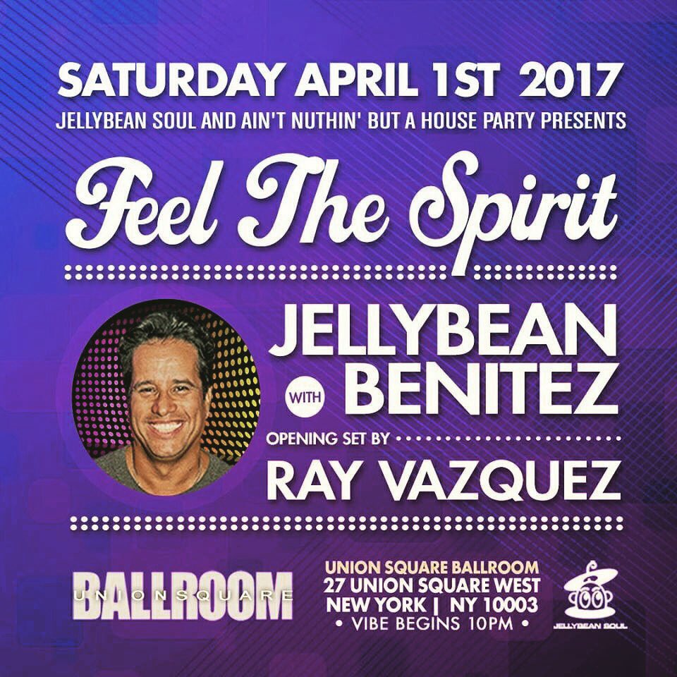 FrankeEstevez's tweet photo. TONITE!! TONITE!! TONITE!!!
#jellybeanbenitez #djjellybeanbenitez #feelthespirit #rayvasquez #dj #housemusic #unionsquareballroom #dance https://t.co/XTqhheRysk