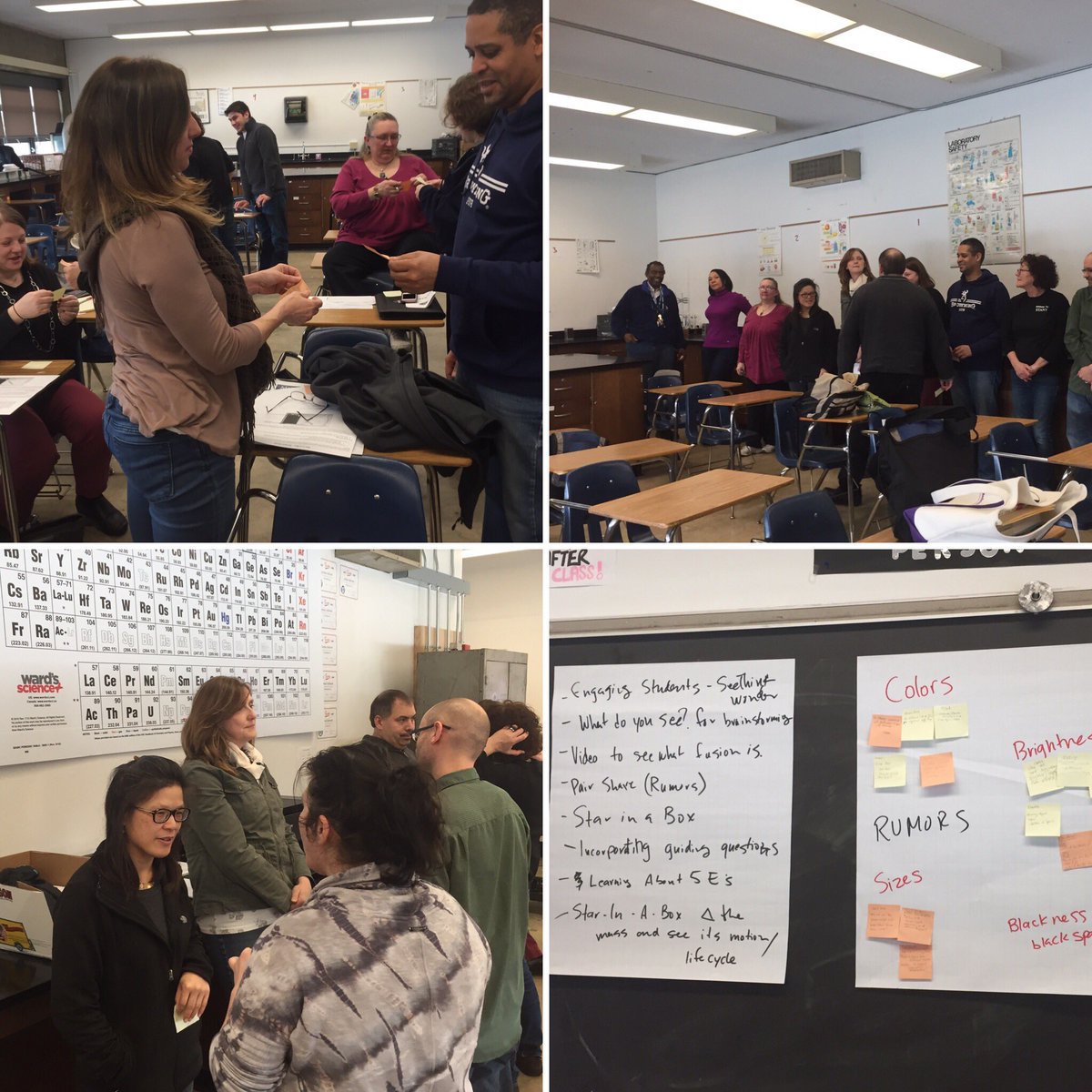 GeoMsStewart's tweet image. Showing Group Learning Routines and teaching about star formation to science teachers #stanys #yonkers #newvisions