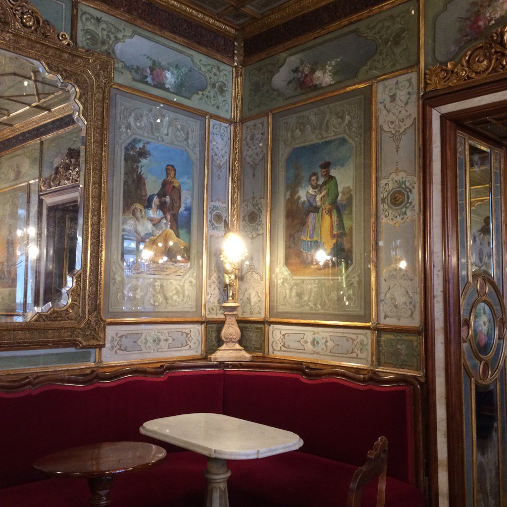 CFSarosy's tweet photo. Caffè Florian. Sous le chinois. Hommage à notre si cher Marcel Proust, j'y vais tous les jours! https://t.co/4syWrR5BXm