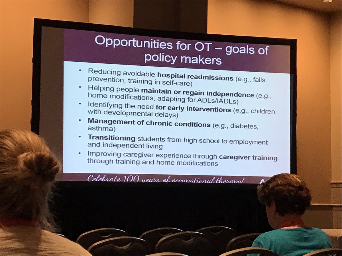 TayAminArsalaOT's tweet photo. OTs and policy makers can have similar goals #AOTA17 https://t.co/VKecNOg68d