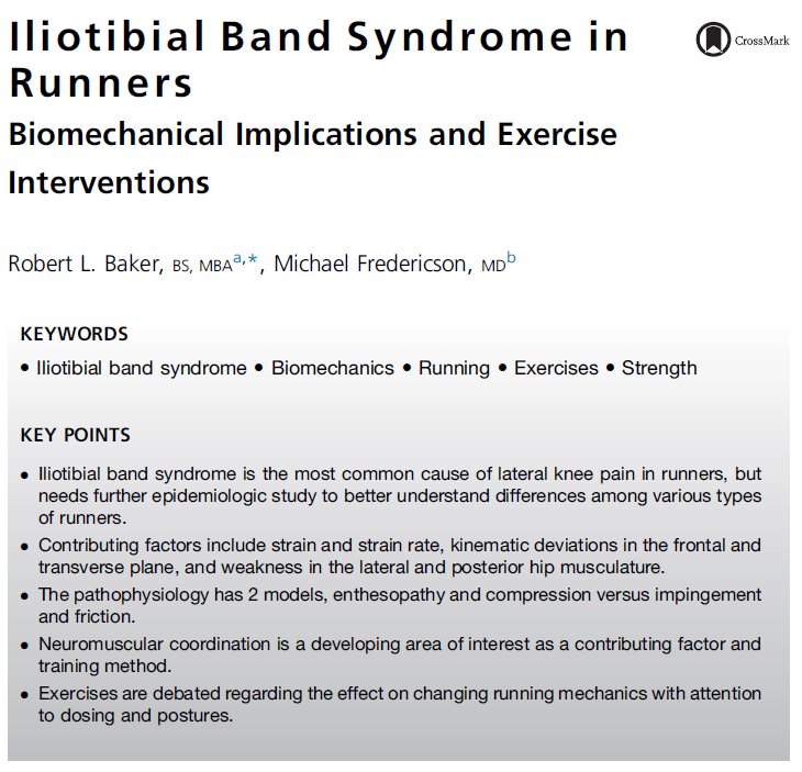 JFEsculier's tweet photo. Excellent narr review on ITBS in runners! 2 physiopatho models 1)Enthesopathy + compression 2)Friction + impingement https://t.co/DmINq9iU0U https://t.co/ZJo2F6u89G