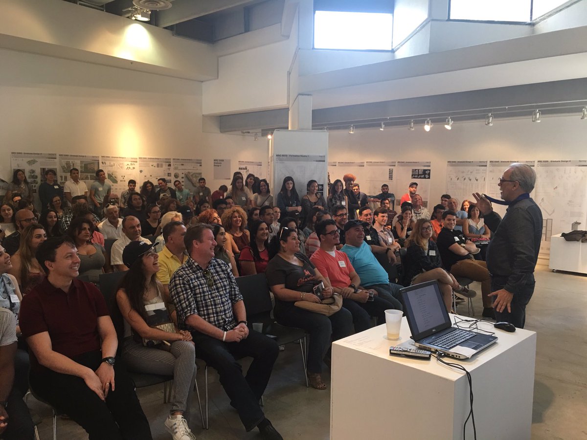 FIUCarta's tweet photo. Standing room only @ FIU SOA open house for prospective architecture, interior and landscape students today. #FIUSOA #FIUCARTA https://t.co/DmcrcbkXQv