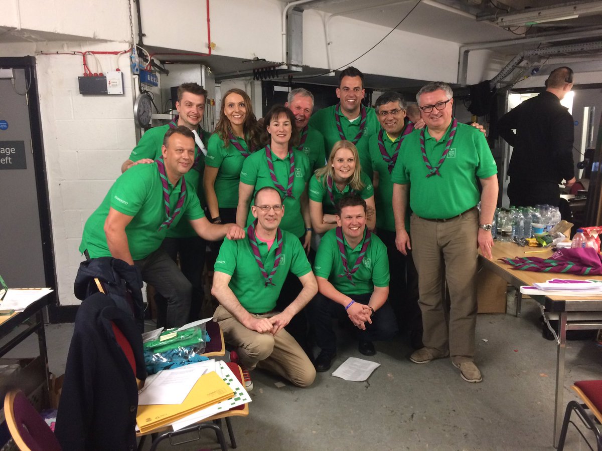 KesterSharpe's tweet photo. TeamUK backstage all ready to present the #Scouting4All awards https://t.co/PY1rRiujek