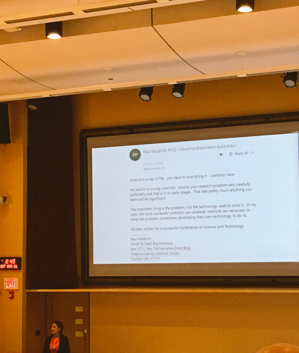 rajankoi's tweet photo. Message of best wishes by Nobel laureate Dr. Paul Modrich to #9thnesaconf @rishichemist @Dr_Basyal @CrucesSunNews #NeSANMSU @NMSUNews @nmsu https://t.co/Fo5qcqd71G