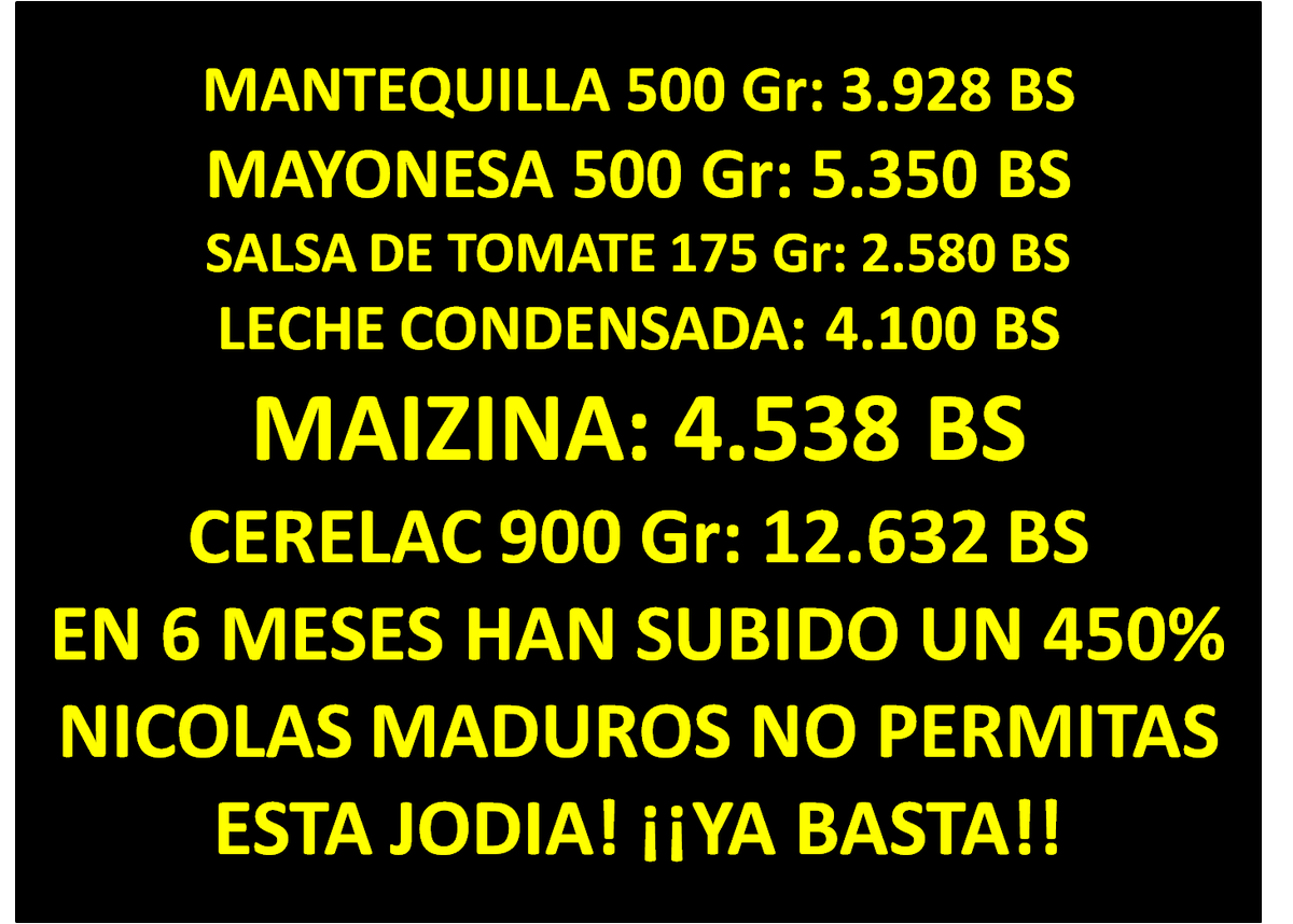 MBRCHAVISTA's tweet photo. @ConElMazoDando NUEVO AUMENTO DE SUELDO EL 1-M INICIARON LAS RATAS CON SUS AUMENTOS Y @sundde_ve NO HACE UN COÑO!
VERGA PANA, HASTA CUANDO?📢 https://t.co/d7gL76KkXB