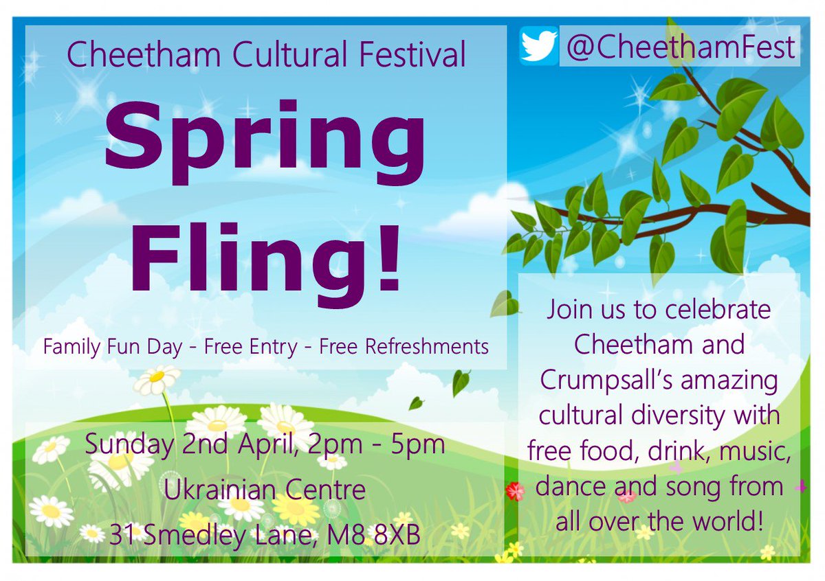 CheethamFest's tweet photo. It's Spring Fling Eve! Get down to the Ukrainian Centre tomorrow at 2pm for free food, music, activities and all sorts of fun &amp; games! https://t.co/orYA072fFK