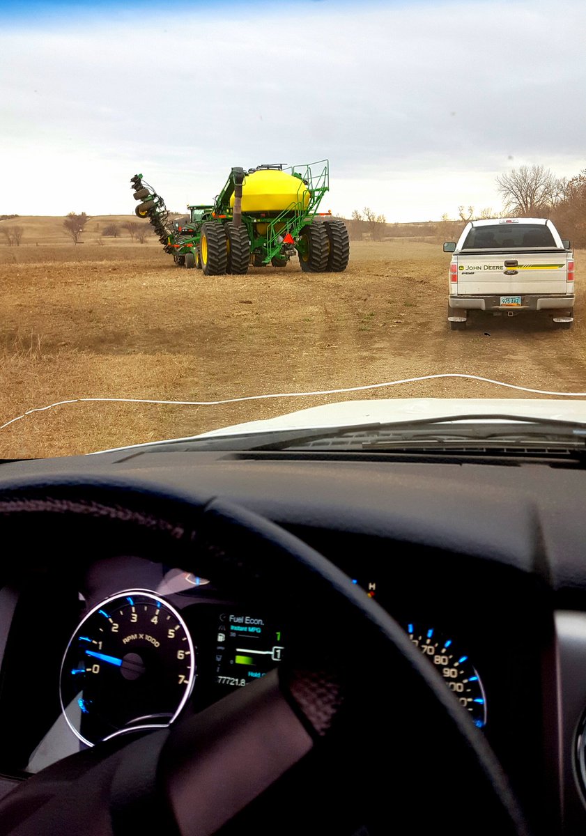 DanEsling's tweet photo. Pulling in for the first Air Seeder startup of the spring!!  #SectionCommand tuned. Then rained out for the first time this spring. https://t.co/ckLuaJR99f