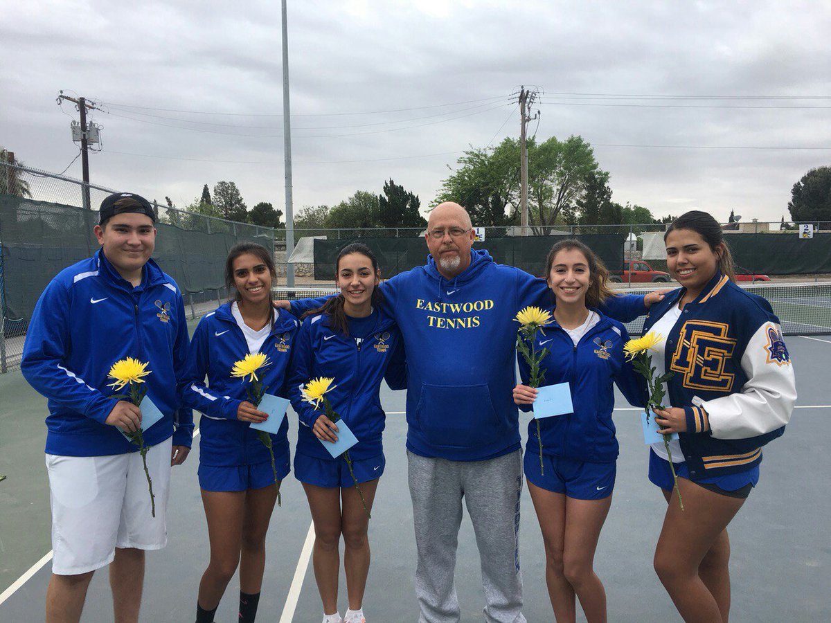 EWTrooperTennis's tweet photo. Senior day for the Eastwood tennis team. Thank you seniors. Good luck at the district tournament
#classof2017
#historymakingseason https://t.co/U5N7auCWs6