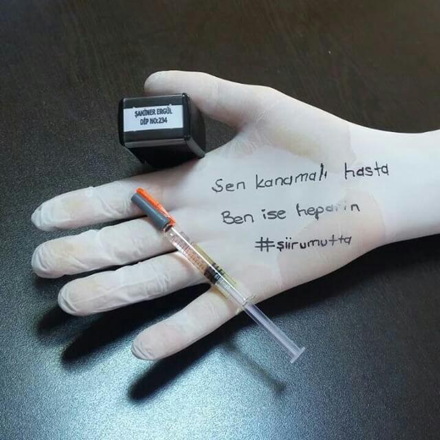 Sen Kanamalı Hasta 
Ben ise Heparin...