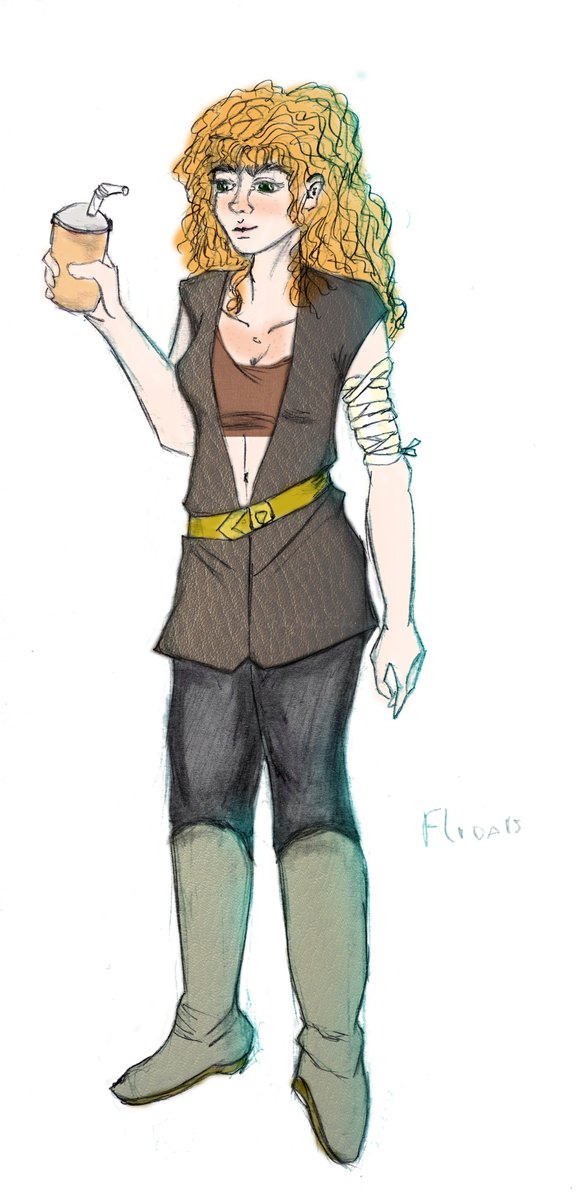 FiriUepi's tweet photo. Flidais Diosa de la Caza personaje de la Saga de Las Crรณnicas del Druida de Hierro by @KevinHearne con un rico batido~ #Flidais #KevinHearne https://t.co/MYDpoHpVZr