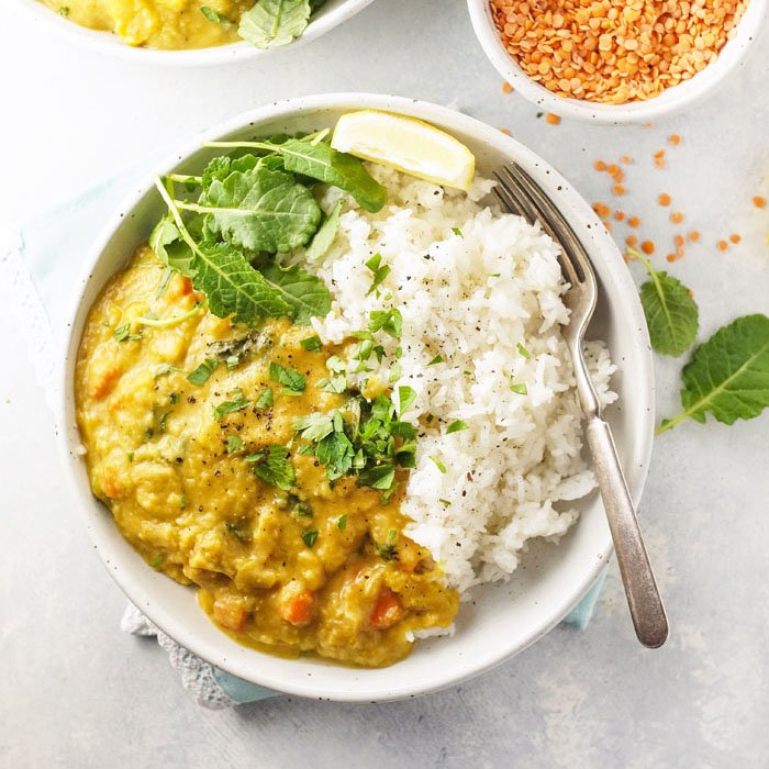 Detoxinista's tweet photo. This #InstantPot Red Lentil &amp; Kale Curry is loaded with vegetarian protein for a quick meal! https://t.co/oSsJ7hUYJu #AD #pulsepledge https://t.co/5TJdPKSdth