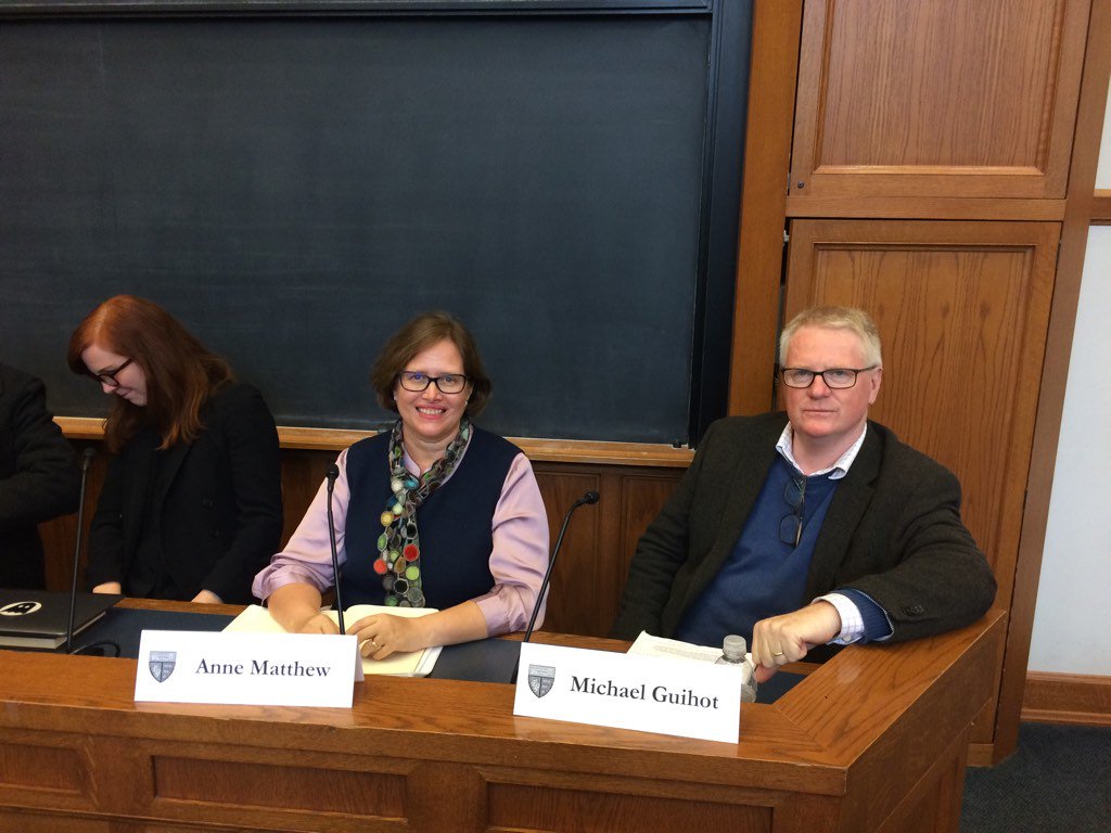 007Echo's tweet photo. Anne Matthew and Michael Guihot on the panel at We Robot 2017. See their paper at https://t.co/gcZCVxevL4. https://t.co/BoKO6xxxpP