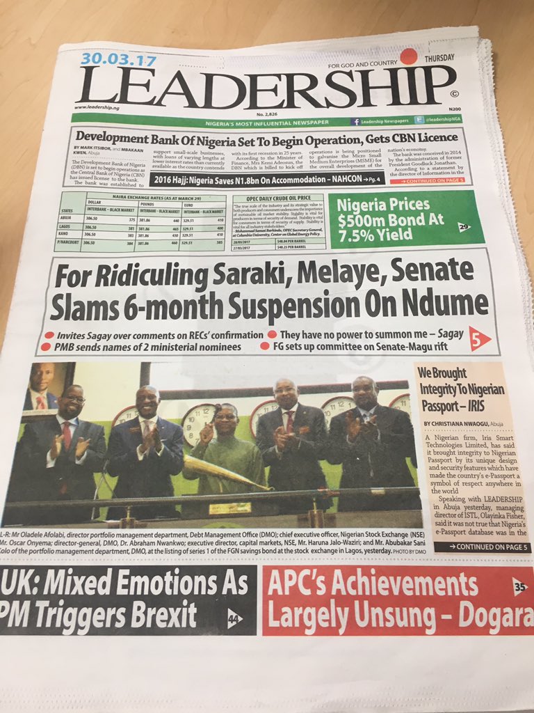 segalink's tweet image. You can read a brief of the ISTL boss interview in the Leadership papers of 30th of March 2017. #ePScam