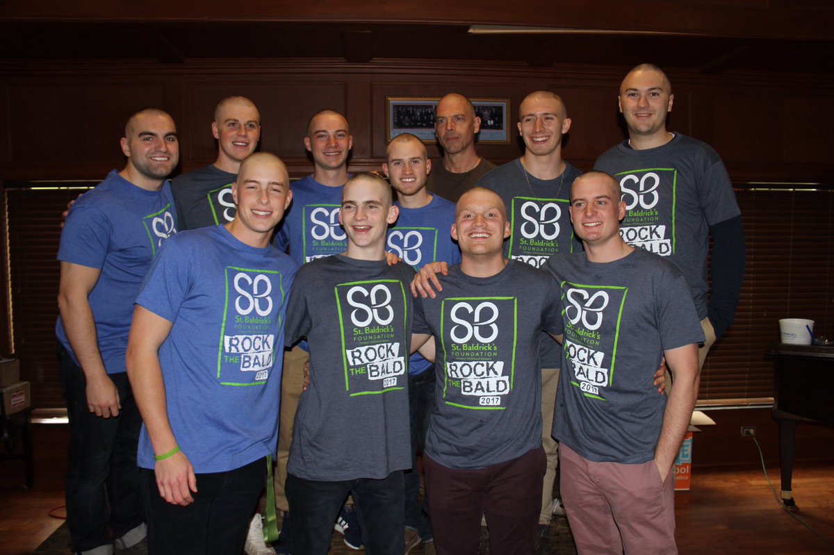 Shout out to these young men for shaving their heads for St. Baldricks in effort to raise funds and awareness for childhood cancer!