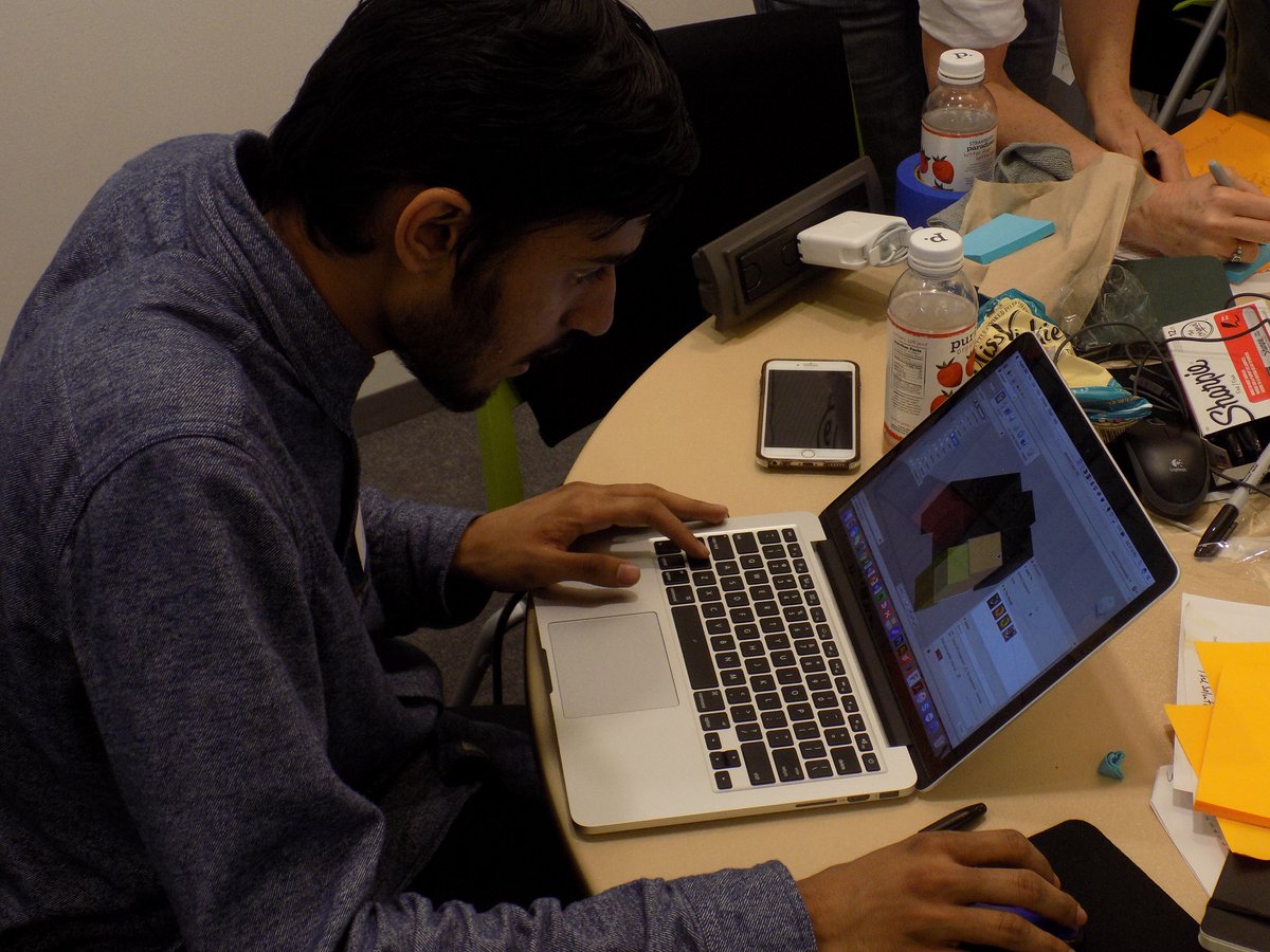 RoxburyInno's tweet photo. Our @DigiFabCon #DesignSwarm are finishing up their designs for @HumanitarianLab's FabKits using @adskFusion360 w/ @AutodeskEDU experts. https://t.co/1TWY6TRTS0