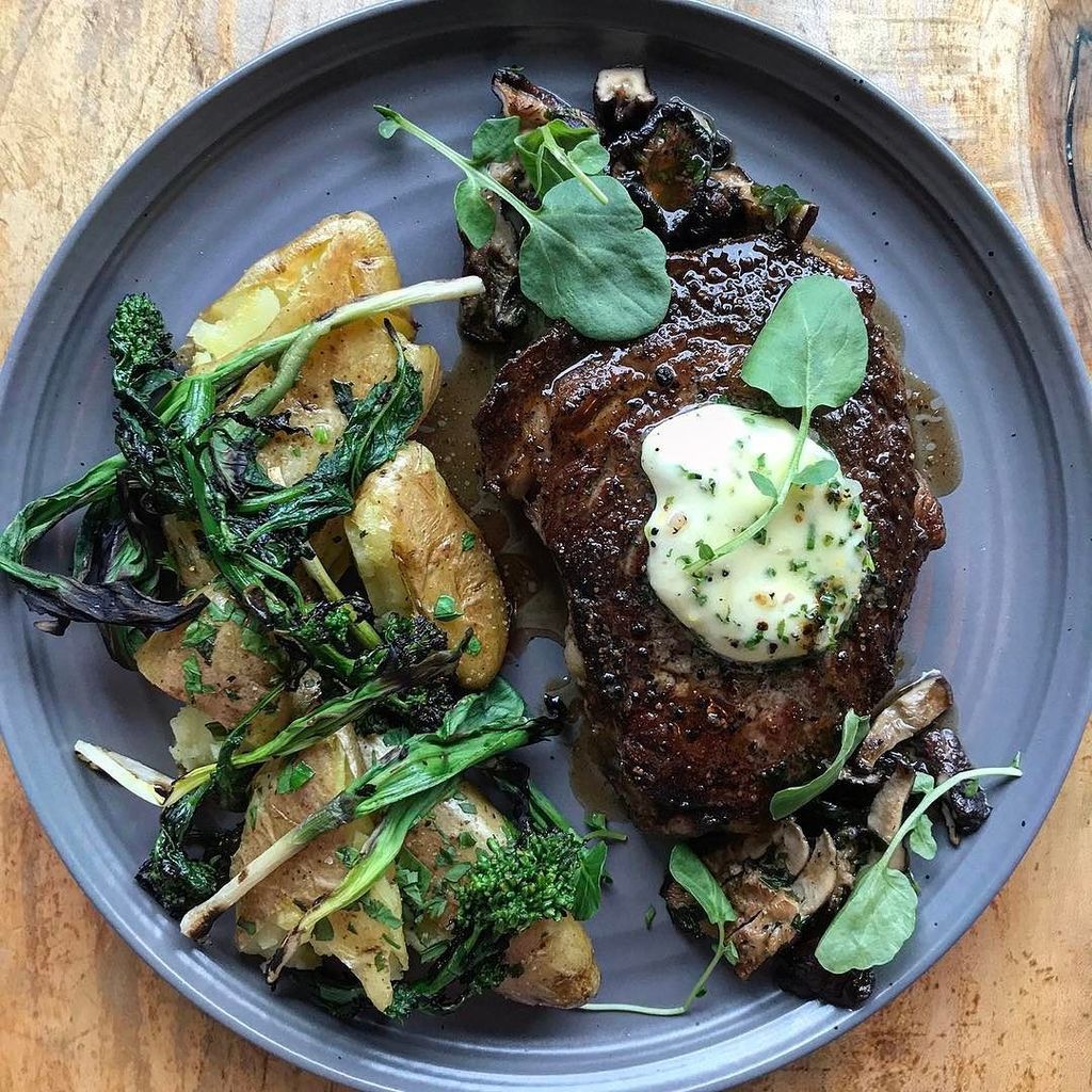 PuritanCo's tweet photo. Hard to choose a favorite from our spring menu tasting but getting cozy with this ribeye seems ideal tonight. Fing… https://t.co/QK5JBTrC4z https://t.co/S7XXkNFCNe