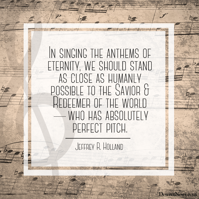 ldsconf's tweet photo. "In singing the anthems of eternity, we should stand as close as humanly possible to the Savior and Redeemer of the world..." #LDSConf https://t.co/IqdTDIEQSr