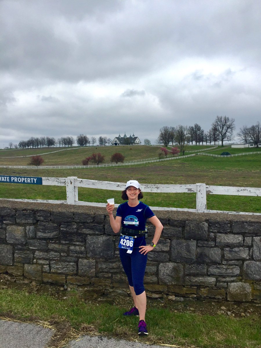 It really is America's Prettiest Half Marathon (with beer at mile 11, thank heavens)! #runthebluegrass #keeneland