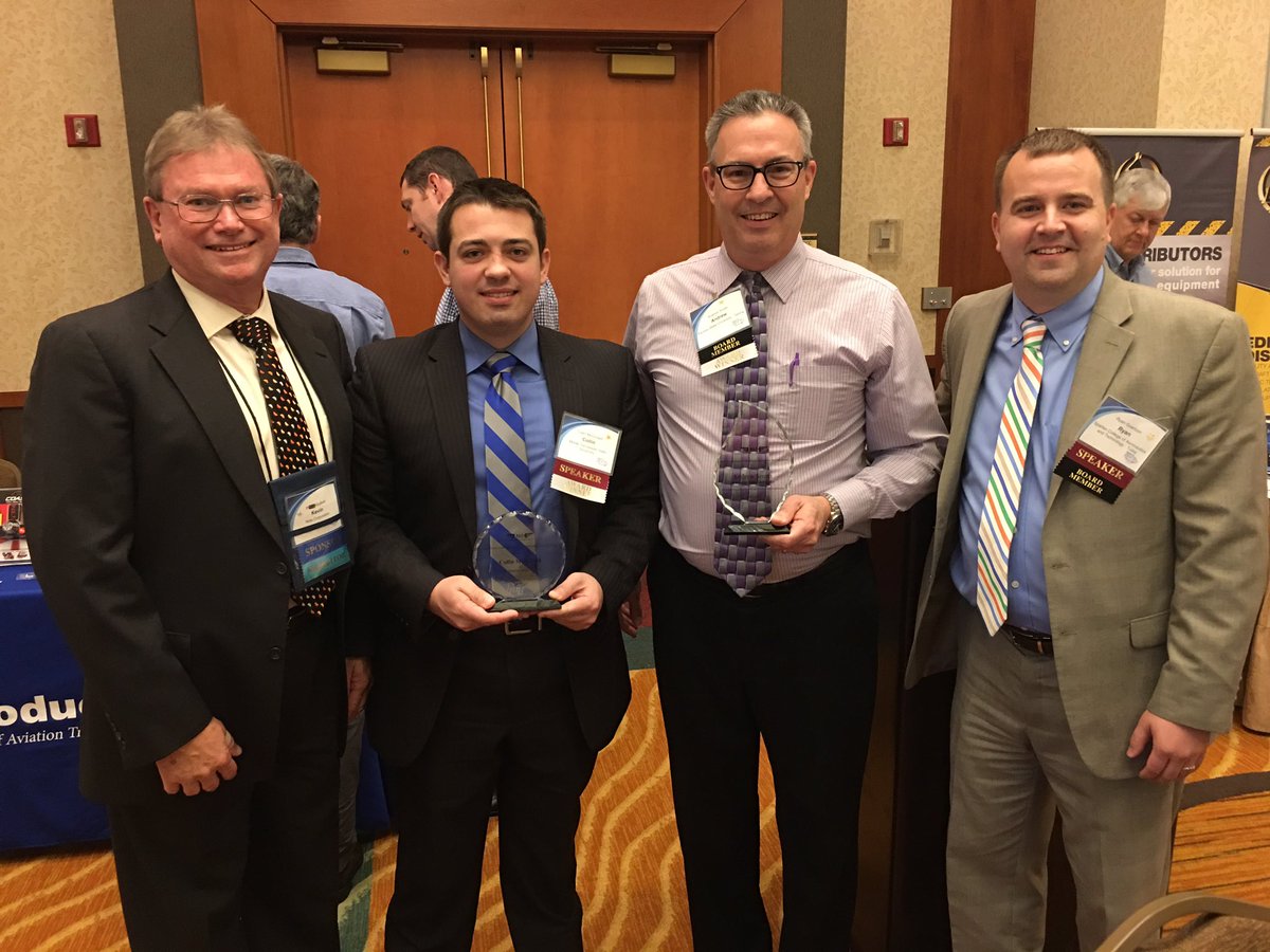 ATEC_AMT's tweet photo. Congrats to our student of the year Collin McDonald -Middle Tennessee State and instructor of the year Andrew Smith -Kansas State #ATEC2017 https://t.co/hLvOaL2ABO