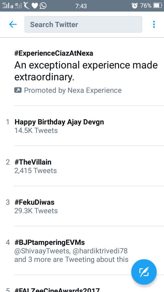 Happy Birthday Ajay Devgn already trending on number 1 ! Let the celebrations begin!   