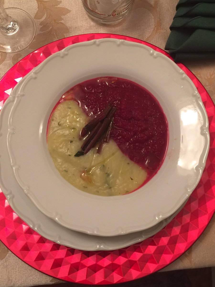 teamgoldy's tweet photo. @gzchef Mr. Zachariah I present Potato leek and beet soup. Whatchya think? https://t.co/aFECYEhmdQ