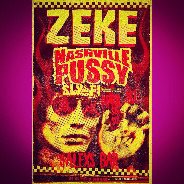 nashville_pussy's tweet photo. LONG BEACH!! Nashville Pussy w/ ZEKE at Alex's Bar! Tonight's show is sold out! @alexsbar @ZEKEtheband #zeke #nashvillepussy #longbeach https://t.co/nWLyocbokN