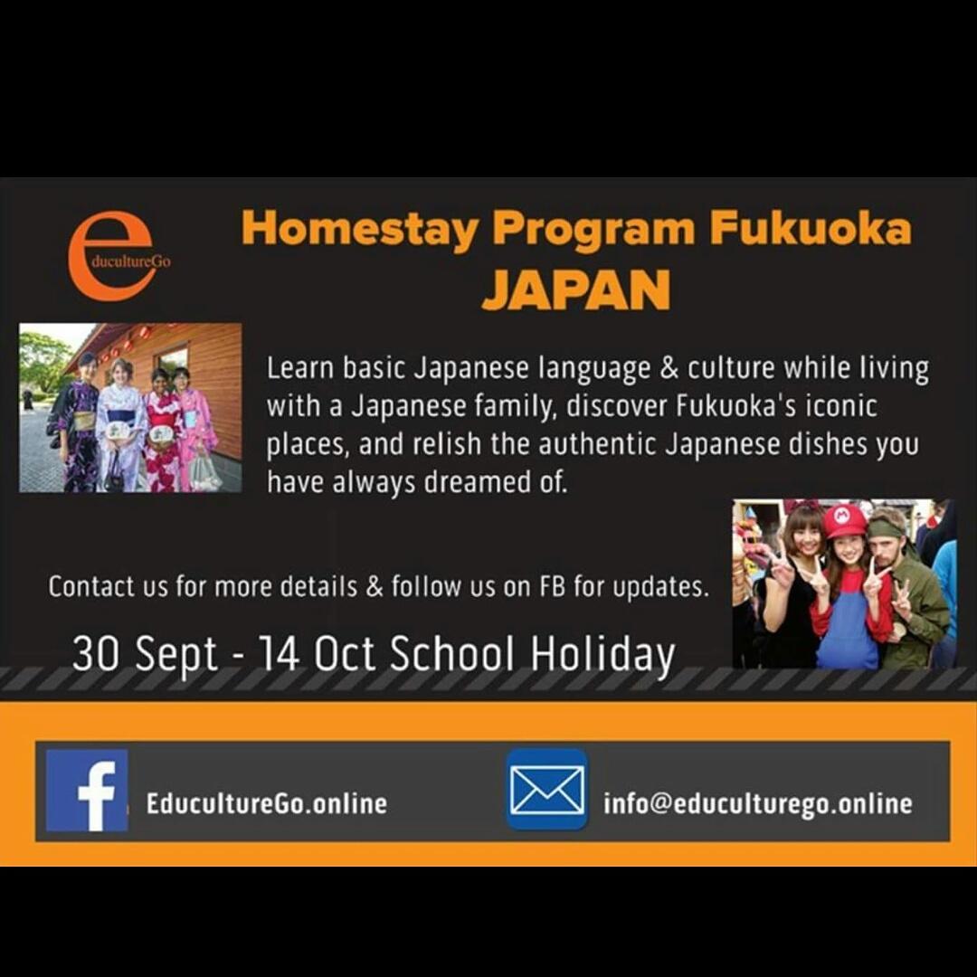 EducultureGo_nz's tweet photo. Homestay Program Fukuoka #homestayprogram #learnjapanese #exchangestudents #Fukuoka #hakata #ecgo #Japan #nihongo https://t.co/vCDlJOf3tp