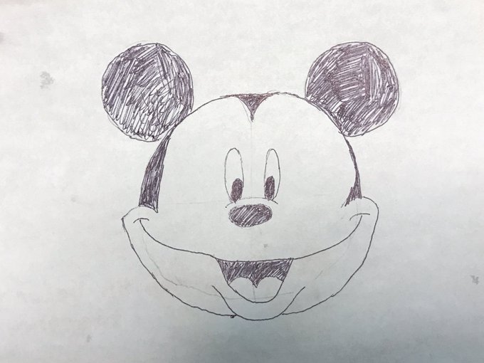 世界一受けたい授業 5分で描ける ミッキーマウスのかき方