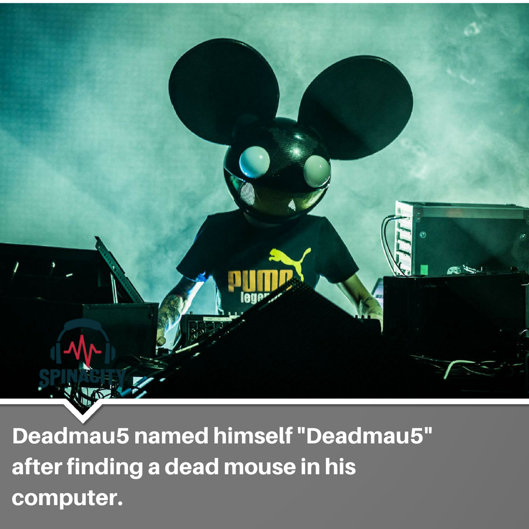 spinacitymusic's tweet photo. #SpinacityFact Deadmau5 named himself “Deadmau5” after actually finding a dead mouse in his computer. #Spinacity https://t.co/7ldj4F5BjG