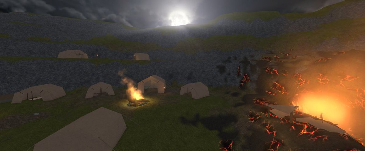 LightGamesDev's tweet photo. Remade the camp in the #DungeoneerRBLX demo. Last image is the old one. Just slightly better, right?
#ROBLOXDev https://t.co/PWZWBop12L