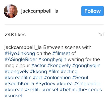 Gongvelyans Soompi 🍒 on X: Actor Jack Campbell posted on