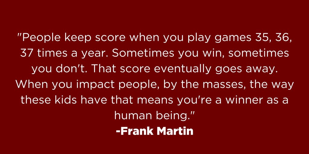 UofSC's tweet photo. What an incredible season for @FrankMartin_SC and @GamecockMBB. #ForeverToThee https://t.co/sZf9D0yl1O