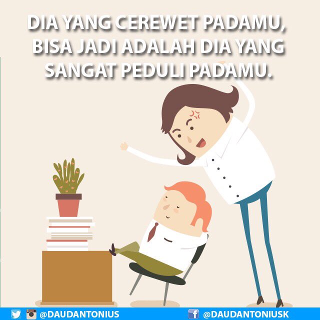 daudantonius's tweet photo. Hargai mereka yang peduli dan perhatian kepadamu, terlebih orang terdekat seperti pasangan ataupun orangtua. https://t.co/PPyxeIj3ZB