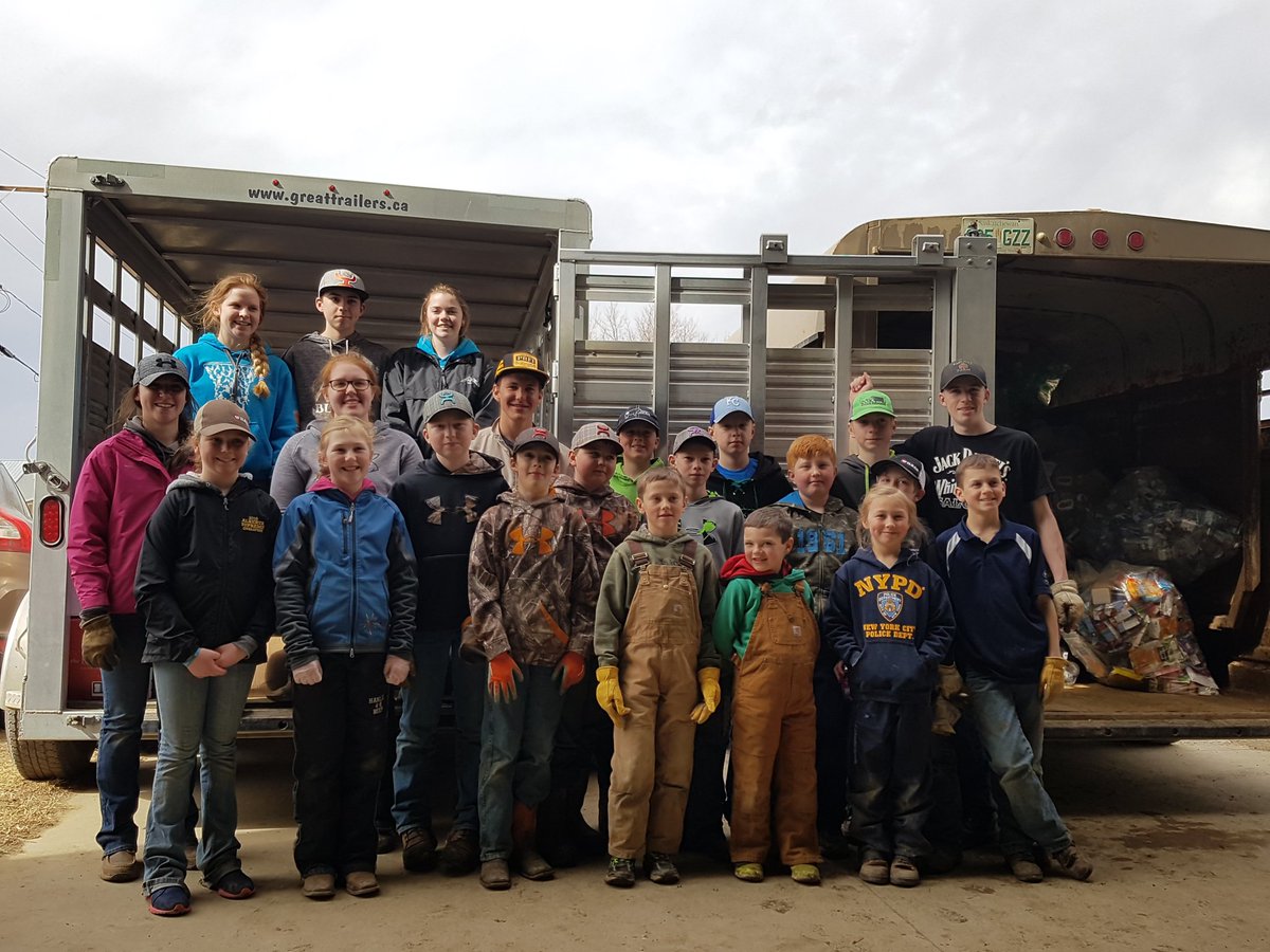 Another successful annual bottle drive for the Hanley #4H Beef Club. Thanks to local communities for support! #thesekidsworkhard