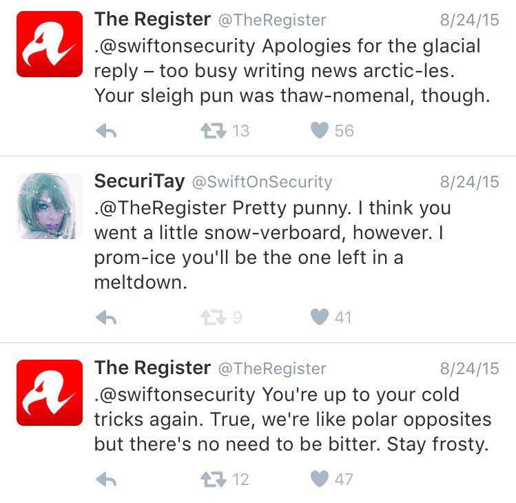 Swiftonsecurity I Did A Duet With Theregister Once