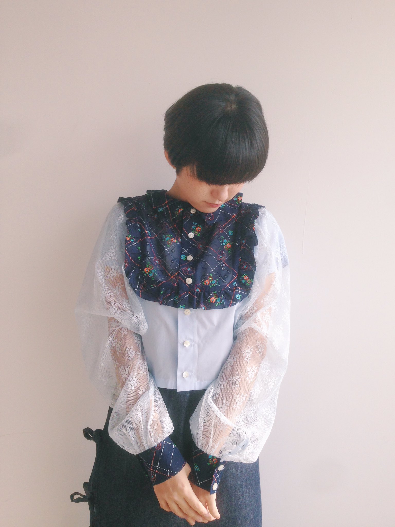 Futatsukukuri フタツククリ 花嫁ベールブラウス ひざ丈ワンピース