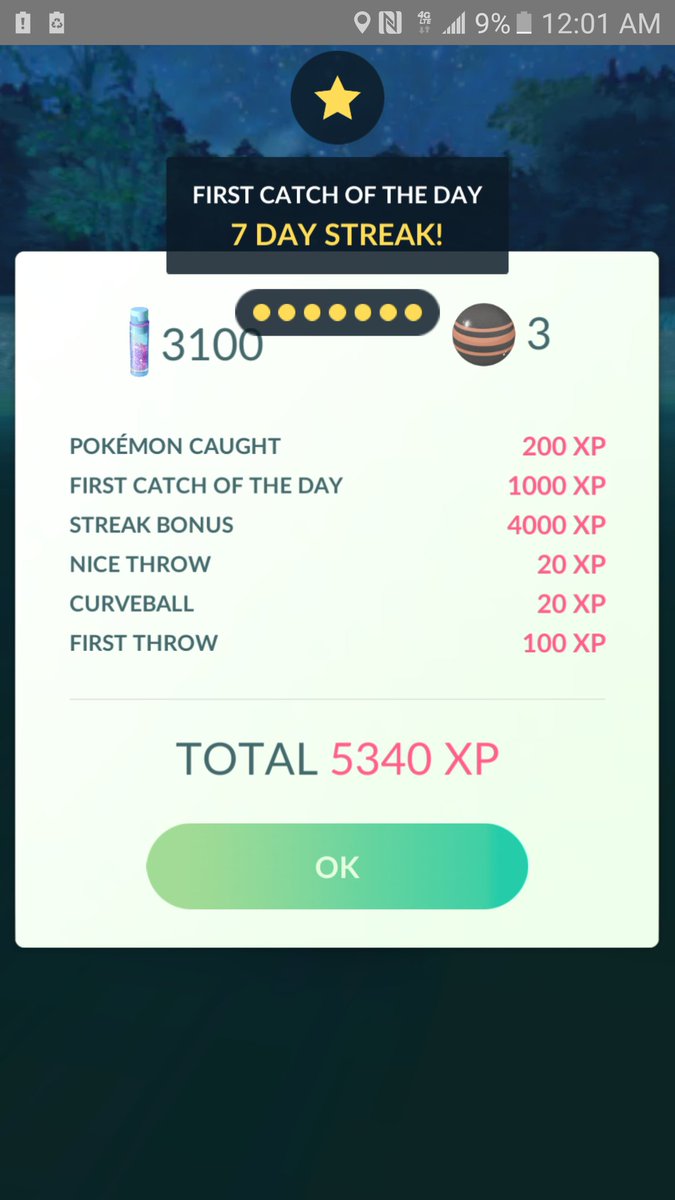 melloskitty's tweet image. I membered! I'm still not completely adjusted with my throw.😂 #7daystreak #luckyegg #pokemongo #sundayfunday