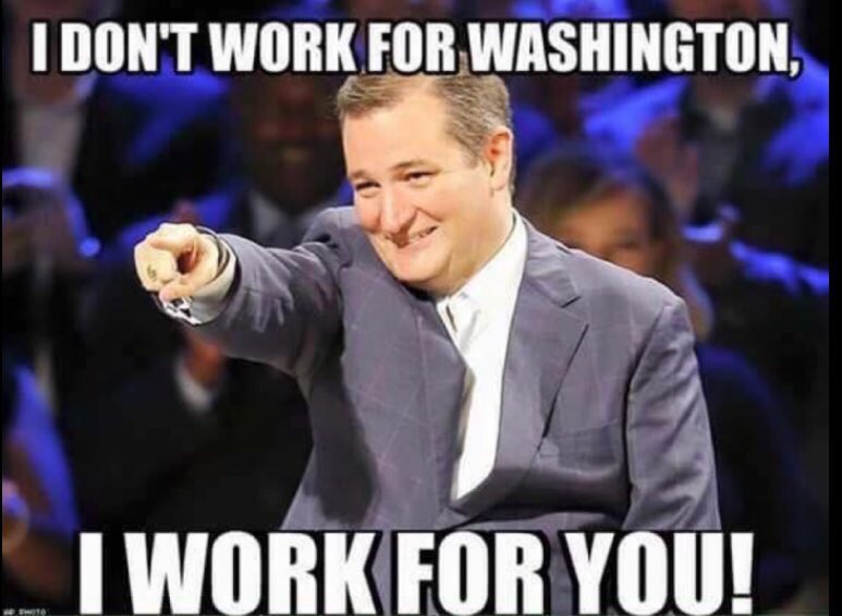 Dlw20161950's tweet photo. I Don't Work For Washington!

Thank You Ted, Fighting For Us! https://t.co/d7NIAyN5OH