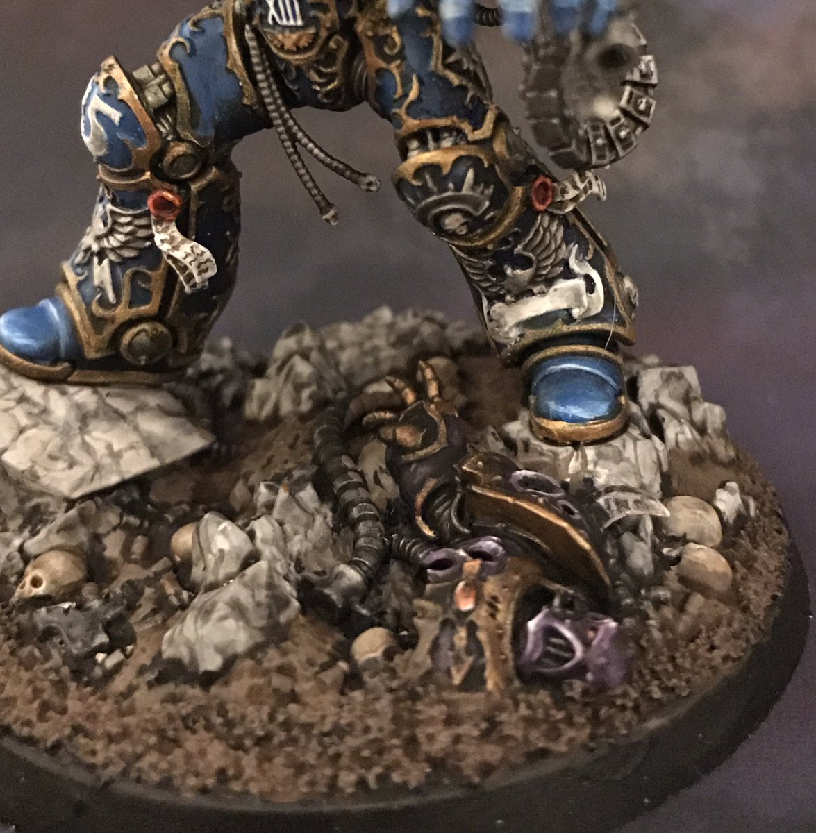 kelfrei's tweet image. Almost done with Guilliman, sorry for the bad lighting. #warmongers #40k