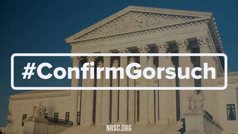 NRSC's tweet photo. The verdict is in: the American people overwhelmingly want to #ConfirmGorsuch. Read the report here: https://t.co/Tp96PksWZs https://t.co/bYqfYsMo12