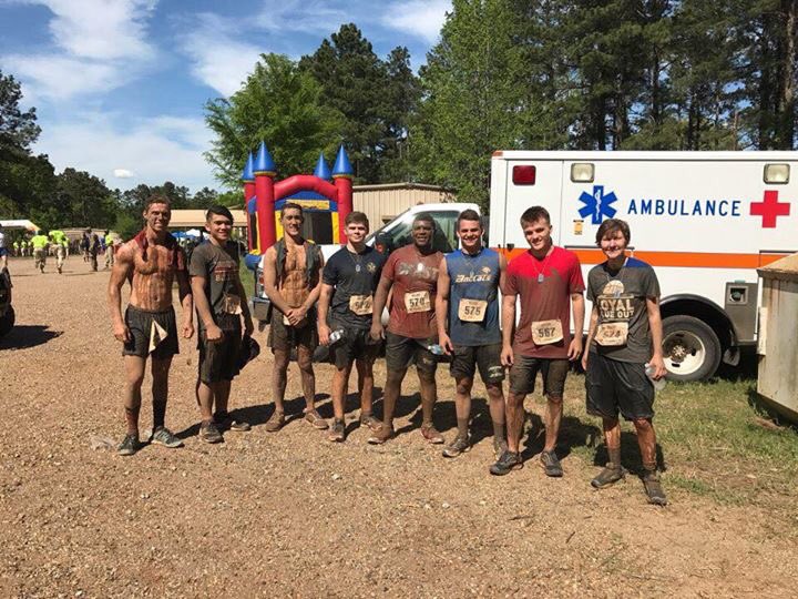 Detachment305's tweet image. A few cadets participated in the Barksdale Defenders of Liberty Mud Run this morning! Here are the before and after photos #dogfighters