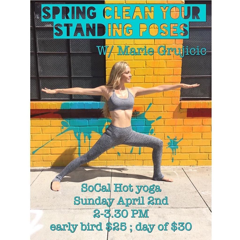 socalhotyoga's tweet photo. Hey Yogis! Dont miss out! Last few hours to register for Marie @silkymariesky Soring Clean Workshop tomorrow! The … https://t.co/pTwXshCwdA https://t.co/tFOtjRbd1L