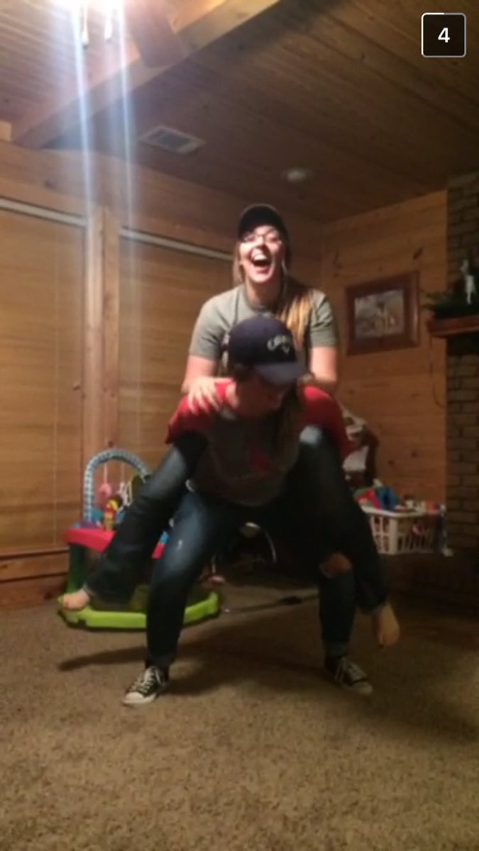 thatkidsydd's tweet photo. Squats with sister. Fell on the next one #tough https://t.co/xgJcslE9Yx