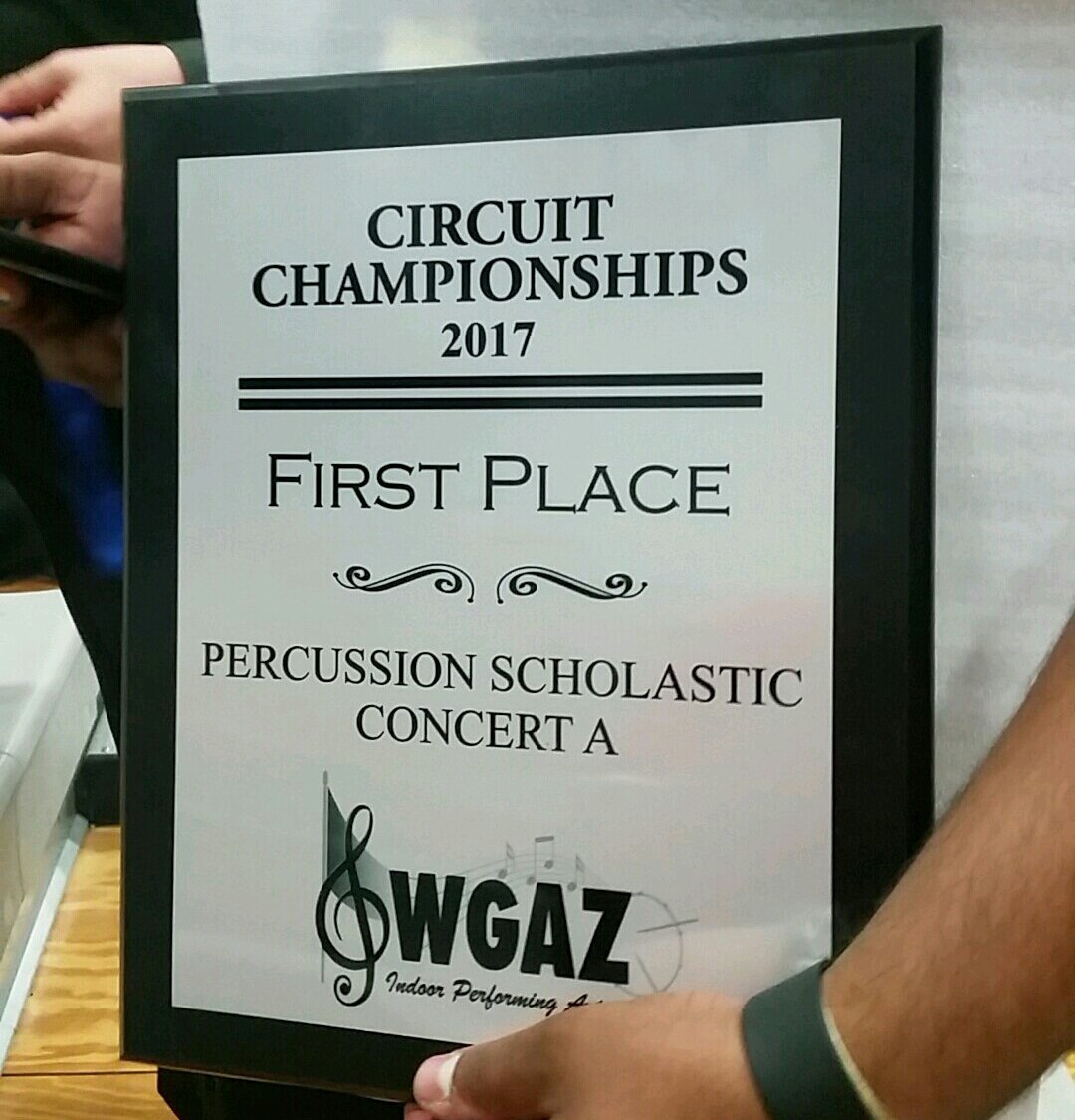 The Horizon Indoor Percussion Ensemble received first place in state championships!!!
