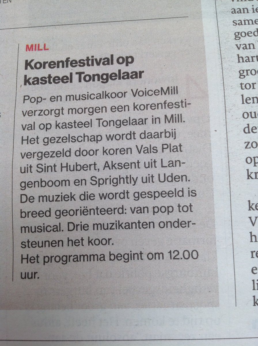 Vanmiddag #Korenfestival  @gemeenteMill  @kasteeltongelaar. Entree gratis. #evenementen.