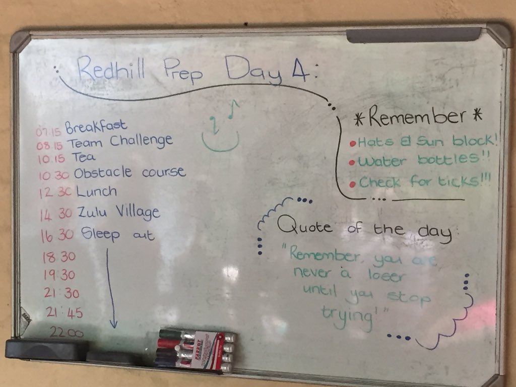 2017Redhill's tweet photo. Today's programme. #Grade7Babs https://t.co/XiukZjJor1