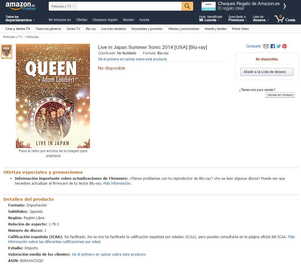 Amazon Spain: QAL Live in Japan Summer Sonic 2014
Blu-ray / Regular Edition (ASIN: B06XKHZ2QD)
amazon.es/Live-Japan-Sum…