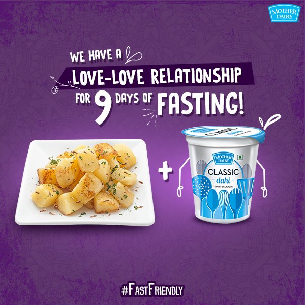 MotherDairyMilk's tweet photo. And how about your relationship with aloo jeera and dahi? #Fastfriendly https://t.co/2p93aGsadd